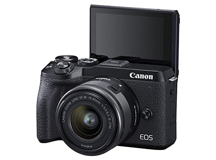 Canon EOS M6 Mark II Mirrorless Camera with 15-45mm Lens (Black) Bundle