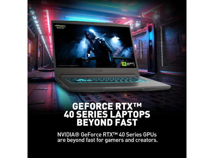 msi Thin 15 15.6” 144Hz FHD Gaming Laptop: Intel Core i7-13620H, NVIDIA Geforce RTX 4050, 16GB DDR4, 512GB NVMe SSD, WiFi 6E, Win 11: Black B13VE-2678US